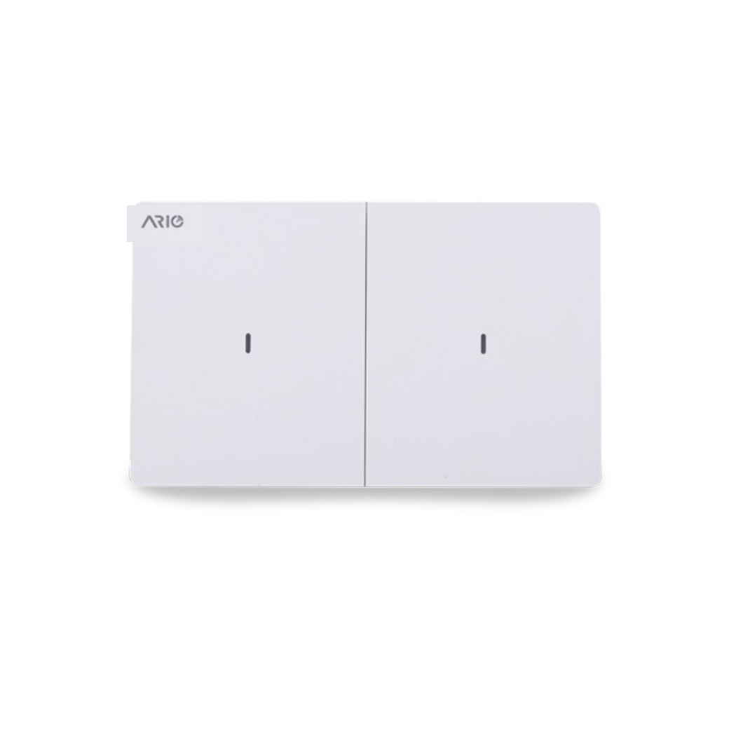 Công tắc thông minh BLE 2 nút Ario chữ nhật 1